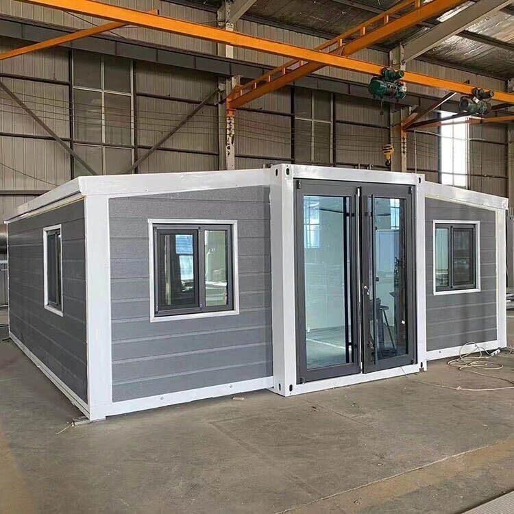 19x20ft Portable Prefabricated Tiny Home, Mobile Expandable Plastic Prefab House for Hotel, Booth, Office, Guard House, Shop, Villa, Warehouse, Workshop