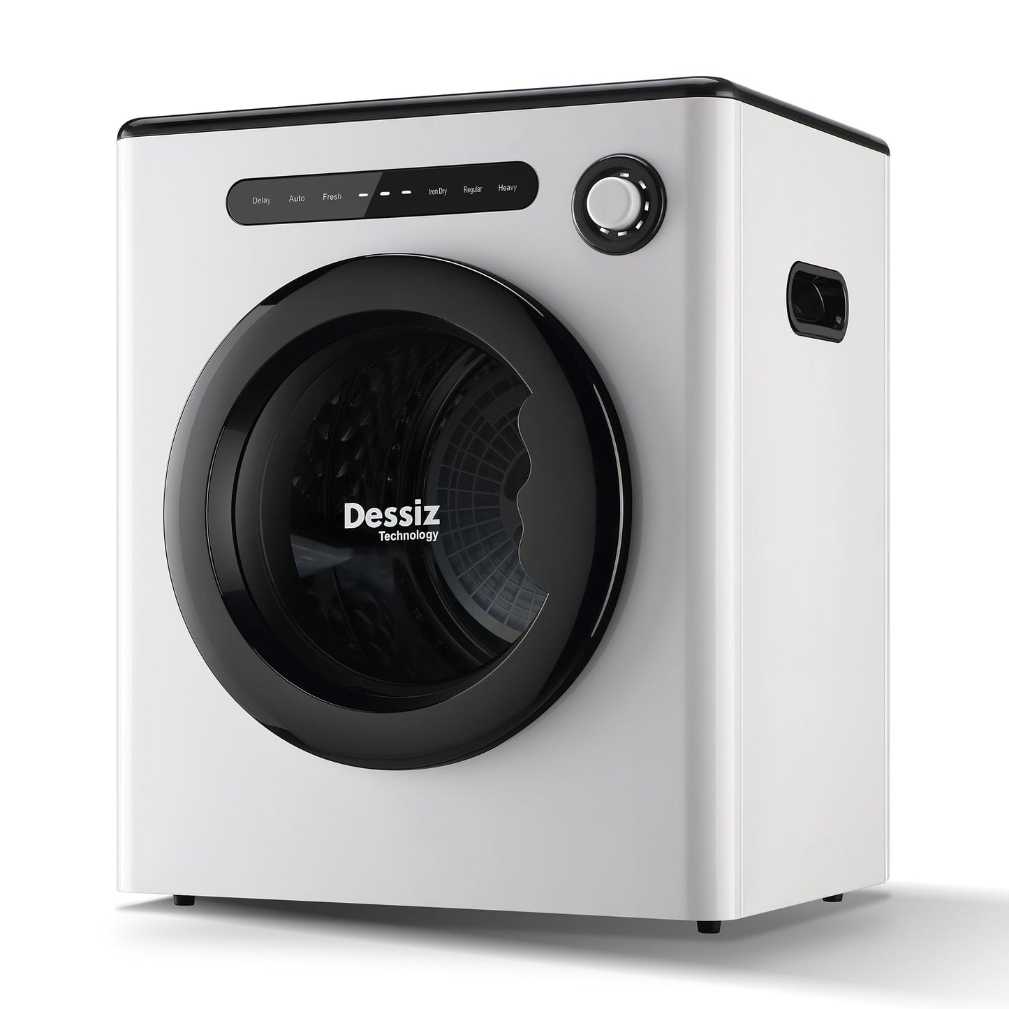 Dessiz 110V Portable Clothes Dryers 950W Compact Dryer 1.6cu.ft Front Load Stainless Steel 11lbs Electric Dryers Machine with Exhaust pipe for Apartment,RVs,Dorms,Auto Stop and Easy Control