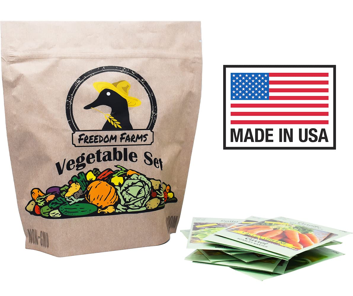 Set of 43 Assorted Vegetable & Herb Seed Packets - Over 10,000 Seeds! - Includes Mylar Storage Bag - Deluxe Garden Heirloom Seeds - 100% Non-GMO