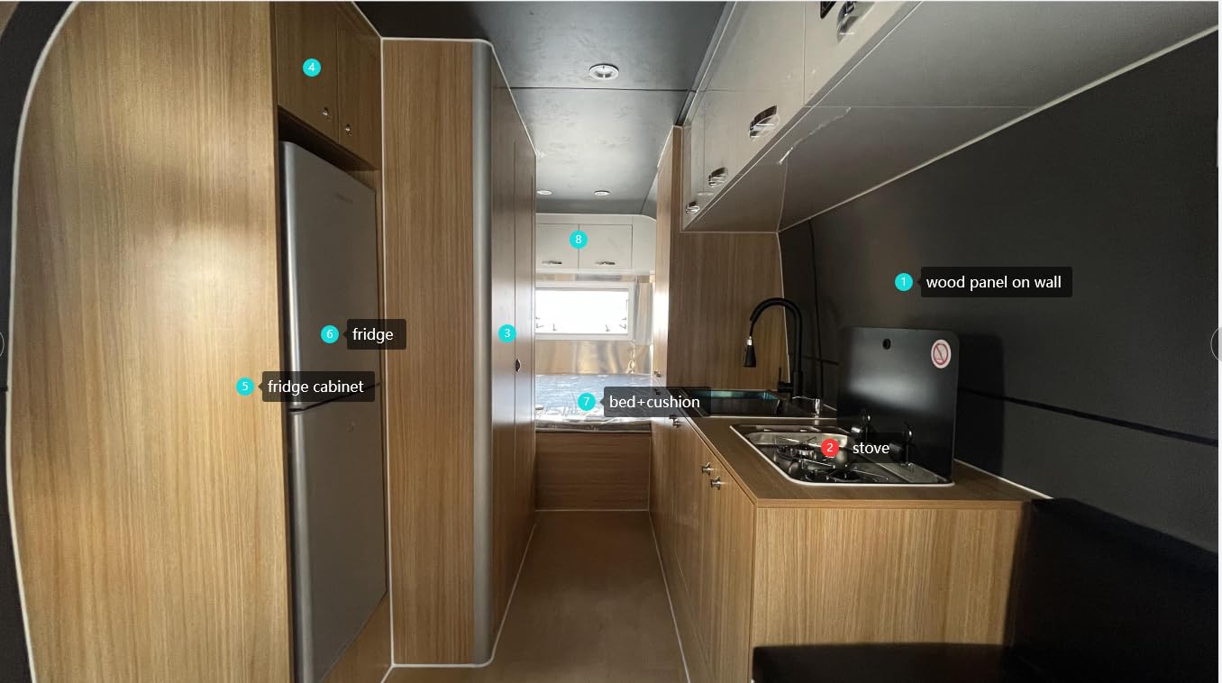 Airstream Caravans trailer with bedroom/Living room/Bathroom and kitchen.Now travelling is much easy, 21.3 * 7.15 * 8ft.