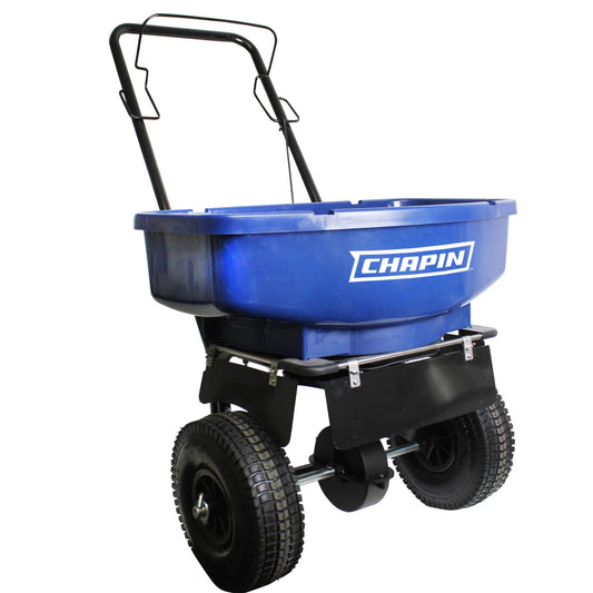 CHAPIN R E 81008A 80LB Residential Salt Spreader, 80 lb, Blue