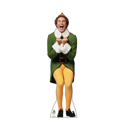 Cardboard People Buddy The Elf Excited Life Size Cardboard Cutout Standup - Elf (2003 Film)