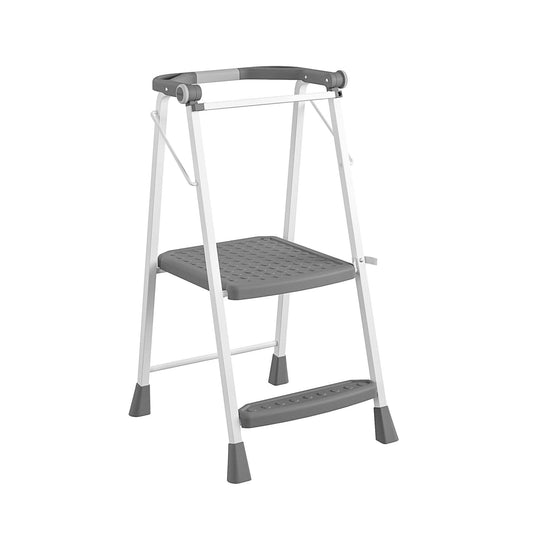 COSCO 2-Step Kitchen Stepper™ Adult Folding Step Stool, Kids Folding Stepper, Grey