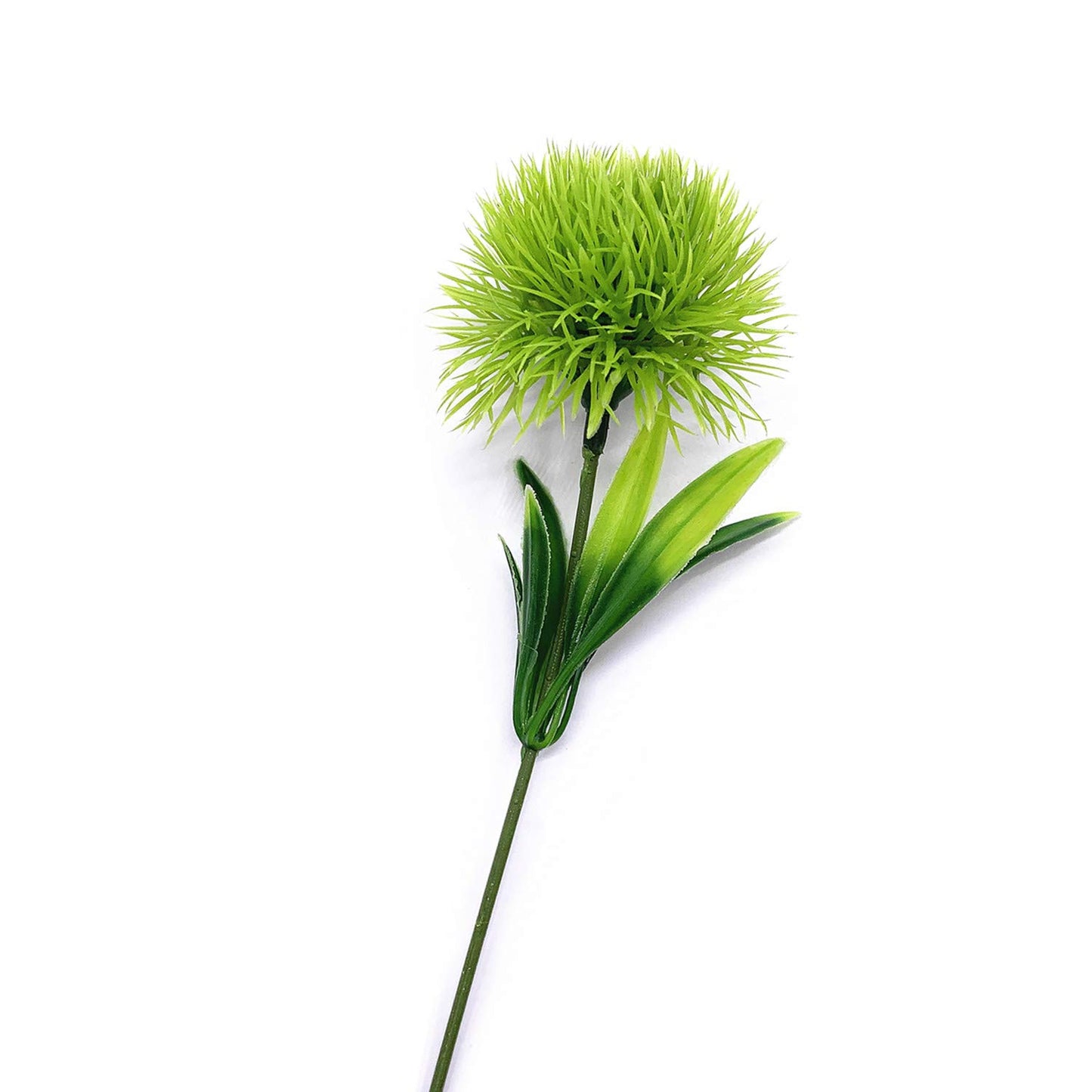 CATTREE Artificial Dandelion Flowers, Plastic Plants Shrubs Bushes Fake Grass Wedding Indoor Outdoor Home Garden Arrangements Party Decoration Planting Filler - Green 10 Pcs