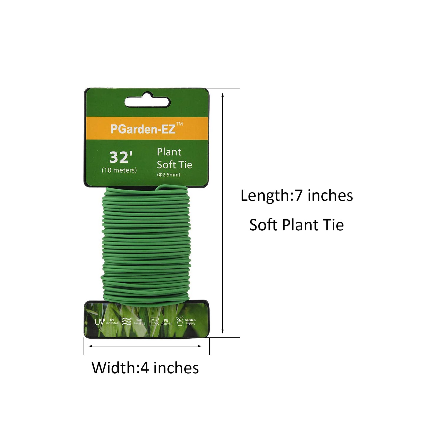 Plant Ties - 32.8ft Soft Twist Ties Green TPR Garden Ties Supply, for Supporting Plants Tomatoes Office Home Organizing