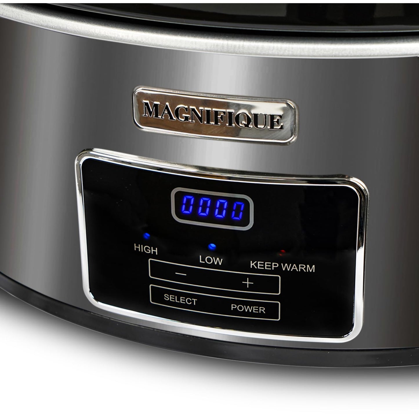 MAGNIFIQUE 7-Quart Casserole Slow Cooker with Timer and Digital Programmable - Small Kitchen Appliance for Family Dinners - Serves 6+ People - Heat Settings: Keep Warm, Low and High