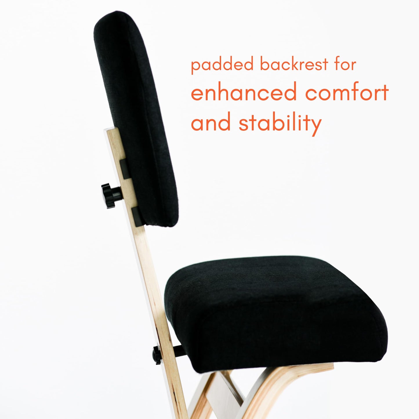 Sleekform East Austin Kneeling Chair, Posture Support Comfortable Ergonomic Kneeling Chair, Posture Correct Kneeling Office Chair, Natural Back Pain Relief, Best Office Chair for Posture