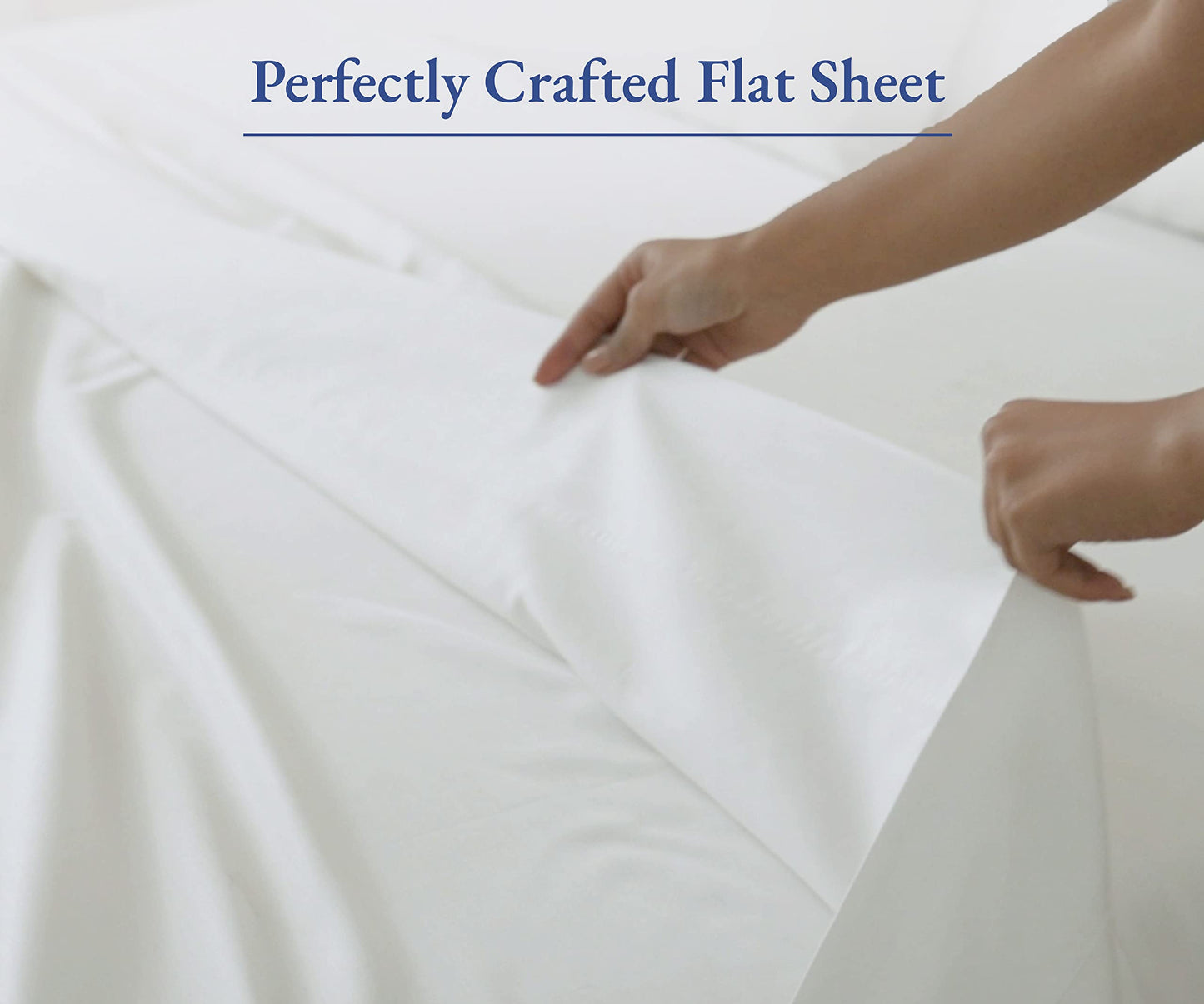 California Design Den Cal King Size Flat Sheet, Soft 400 Thread Count 100% Cotton Sheet, Sateen,Cooling & Breathable Bed Sheets, White Flat Sheet, Single California King Flat Sheet Only (Bright White)