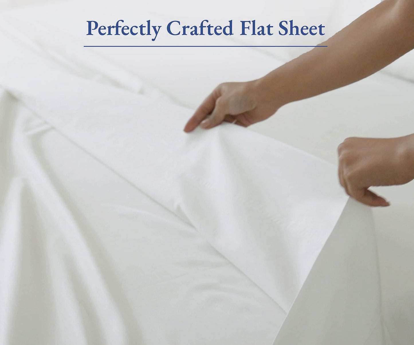 California Design Den King Size Flat Sheet, Soft 400 Thread Count 100% Cotton Sheet, Sateen, Cooling & Breathable Bed Sheets, White King Sheets, Top Sheets, Single Only (Bright White)