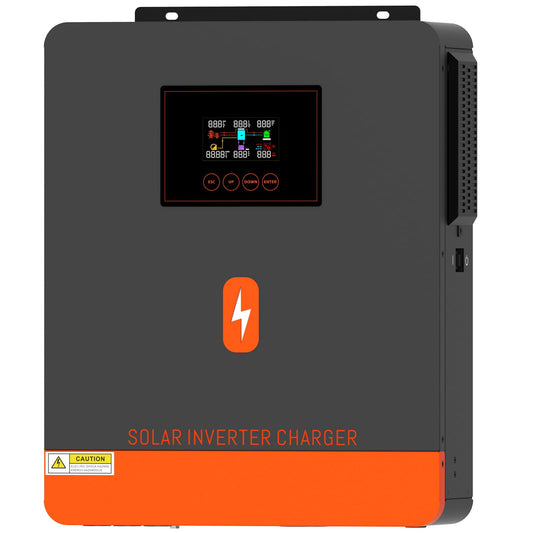 Solar Inverter 3600W 24V Built-in 120A MPPT Controller+80A AC Charger, 3600-watt Pure Sine Wave Power Inverter Max.PV Input 4200W, 500V, fit for 24V Lead-Acid and Lithium Batteries