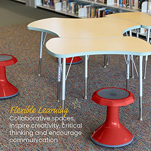 ECR4Kids ACE Active Core Engagement Wobble Stool, 15-Inch Seat Height, Flexible Seating, Red