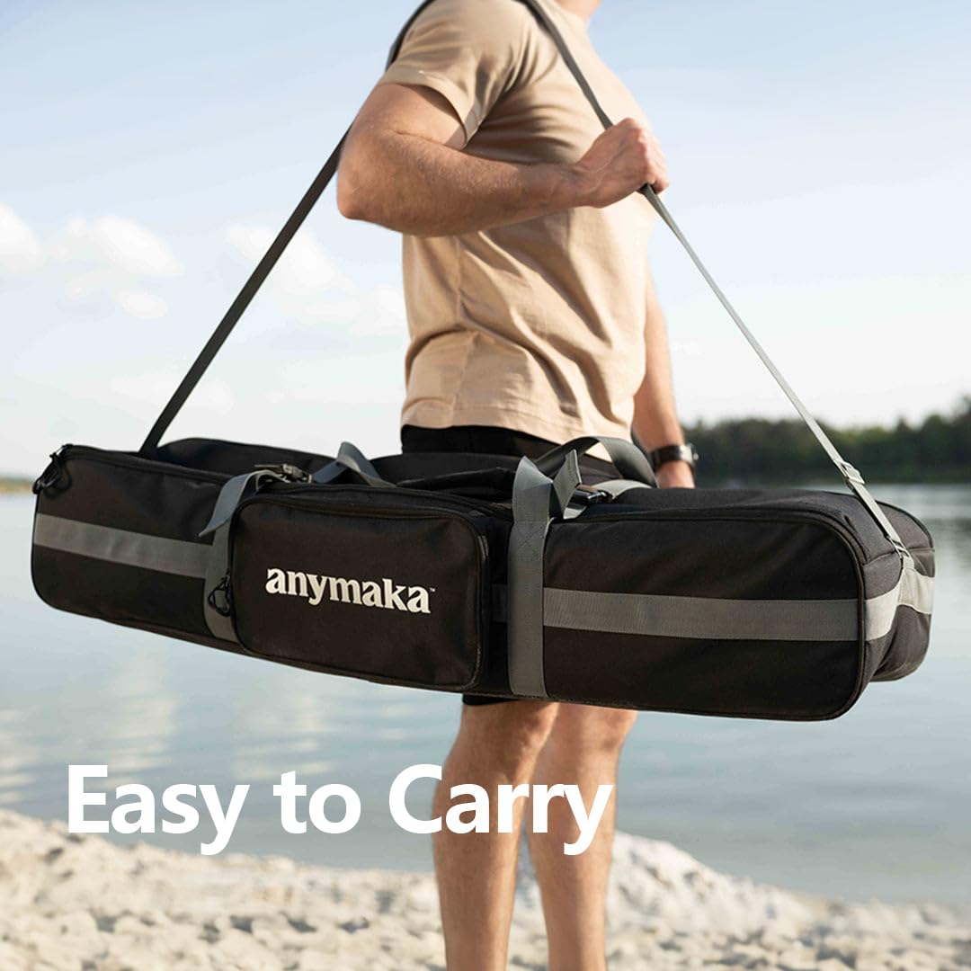 anymaka Portable Hammock Stand Only- Set Up in 3 Seconds - Supports 2 Person up to 550 LBS - Stable on Any Terrain, Weather Resistant (Travel Bag Included)