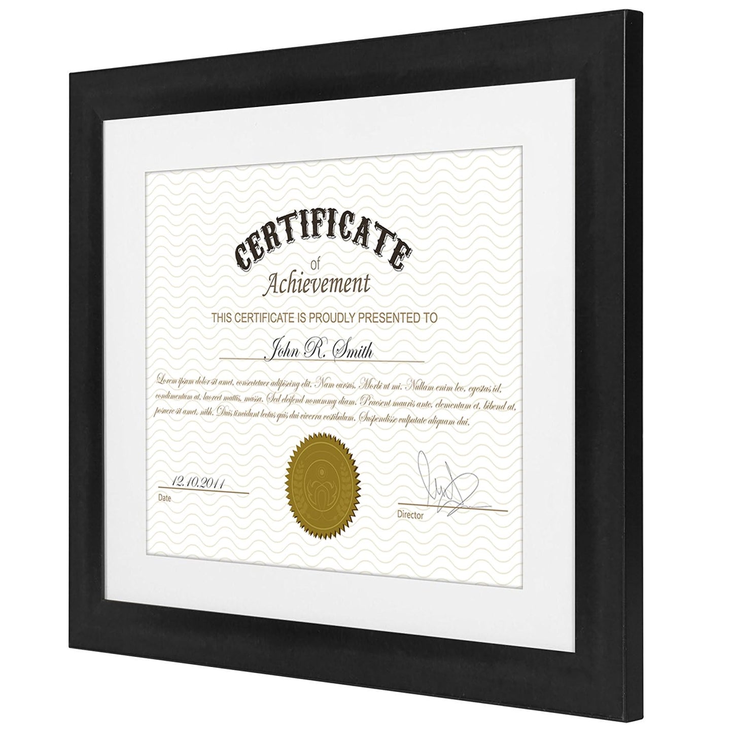 Americanflat 11x14 Diploma Frame with Shatter-Resistant Glass - Set of 2 - Use as 8.5x11 Frame with Mat or 11x14 Frame without Mat - Legacy Collection - Thin Picture Frame for Wall Display - Black