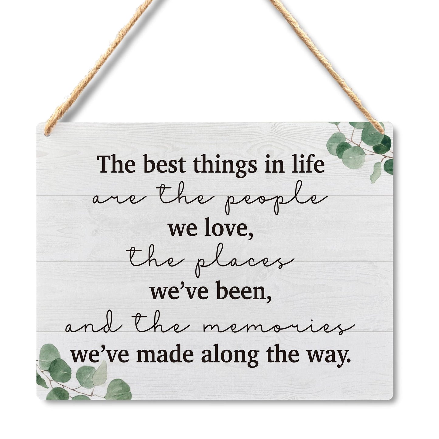 Wall Pediments Inspirational Signs,The Best Things in Life are the People We Love Sign,Inspirational Motivational Wall Decor,10x8 Inches