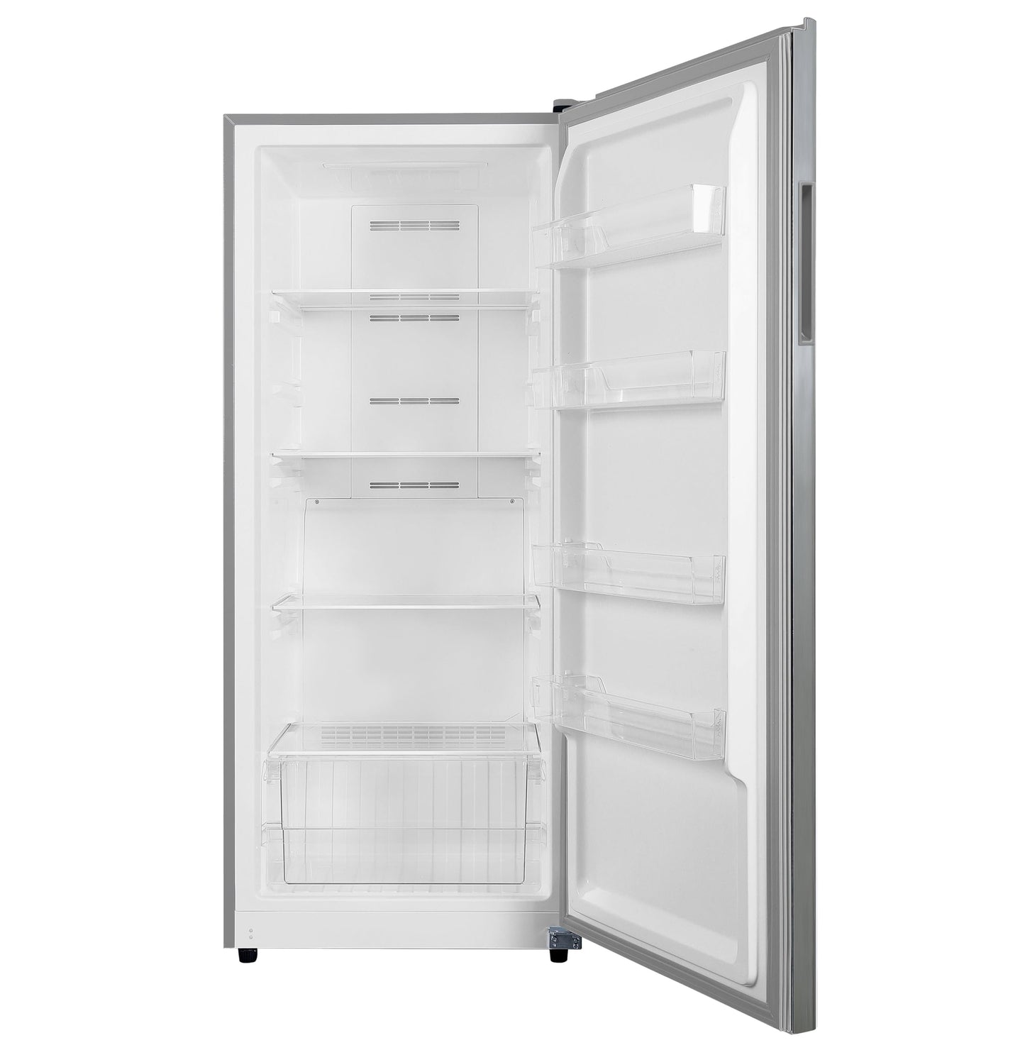 Hamilton Beach HBFRF1495 14 cu ft Upright Convertible Fridge/Freezer-Frost Free-Removable Glass Shelves-LED Interior Light, Stainless