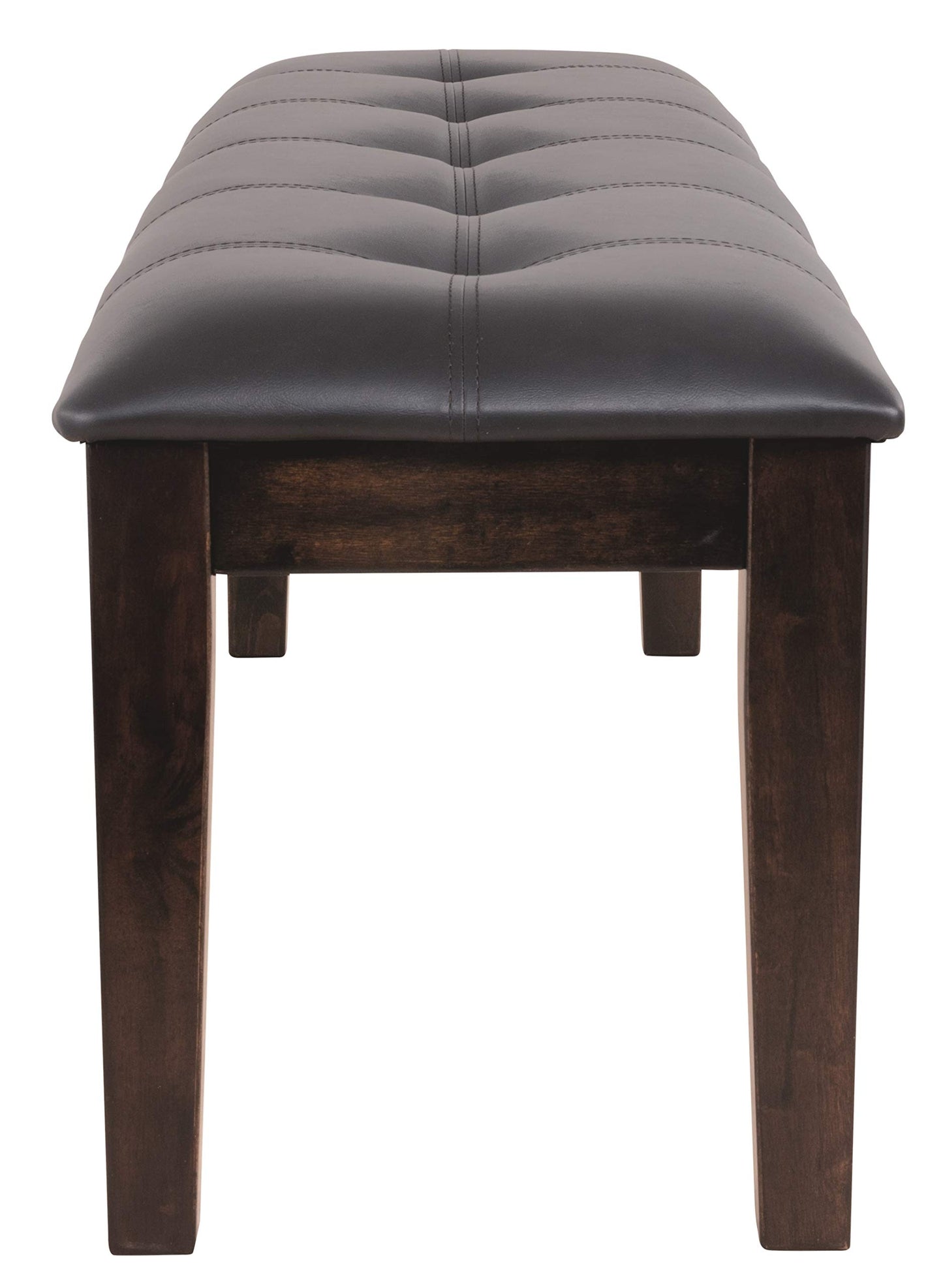 Signature Design by Ashley Haddigan Traditional Upholstered Dining Room Bench, Dark Brown