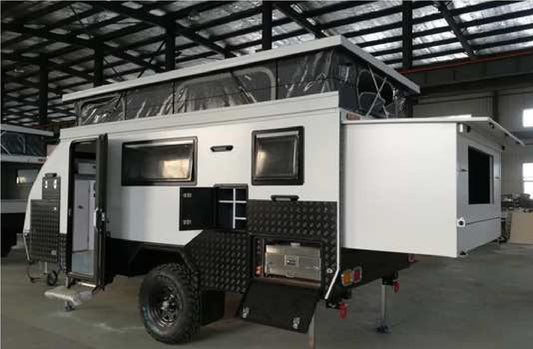 Hybrid - Off-Road Motorhome with Heavy-Duty Independent Suspension, Slide-Out Kitchen, and Sliding Fridge (6400 * 2200 * 2000)