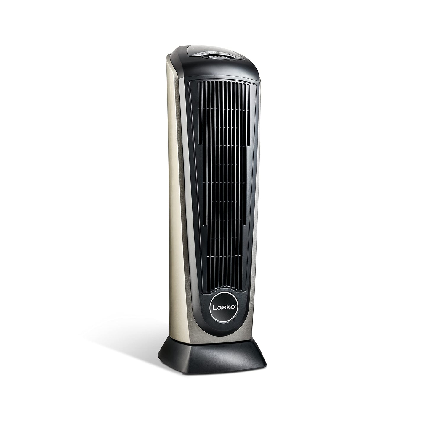 Lasko Oscillating Ceramic Tower Space Heater for Home with Adjustable Thermostat, Timer and Remote Control, 22.5 Inches, Grey/Black, 1500W, 751320