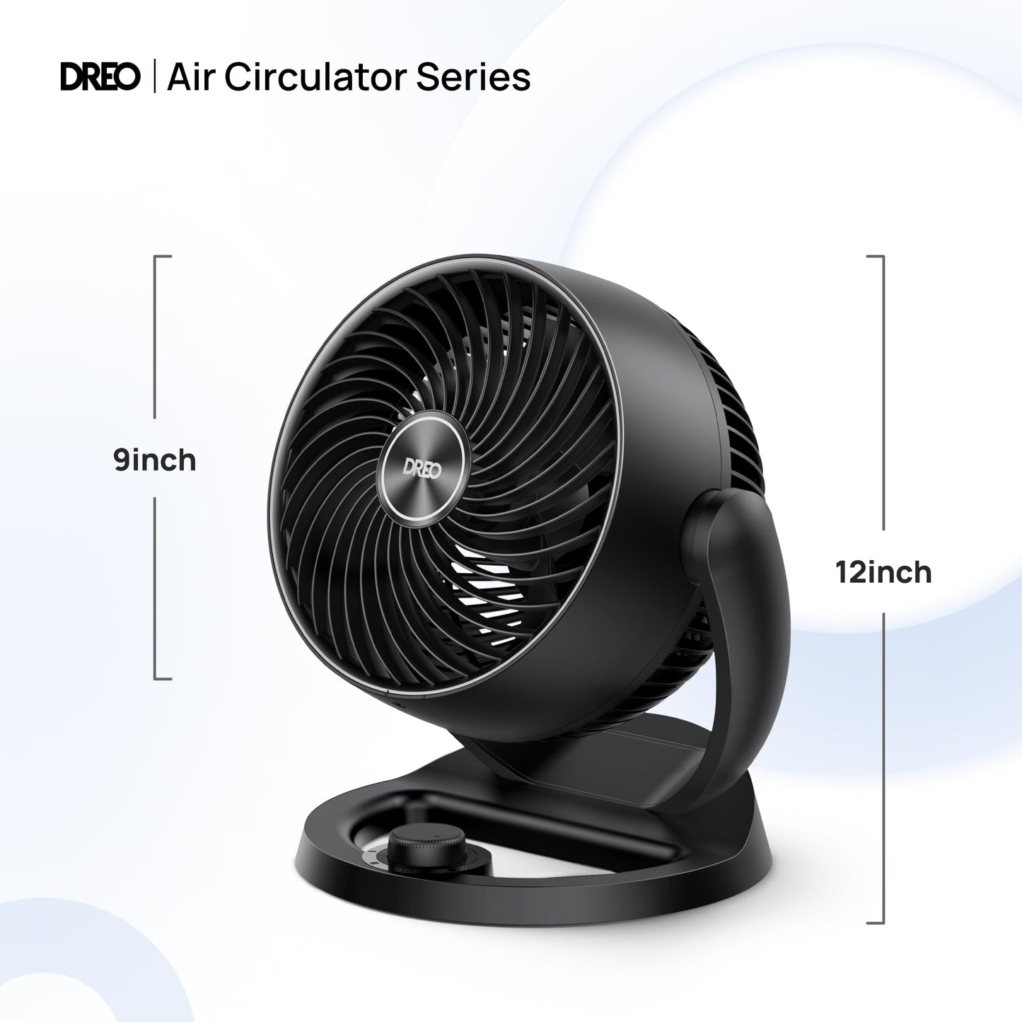 Dreo Fan for Bedroom, 12 Inches, 70ft Powerful Airflow, 28db Quiet Table Air Circulator Fans for Whole Room, 120° Adjustable Tilt, 3 Speeds, Desktop Fan for Home, Office, Kitchen