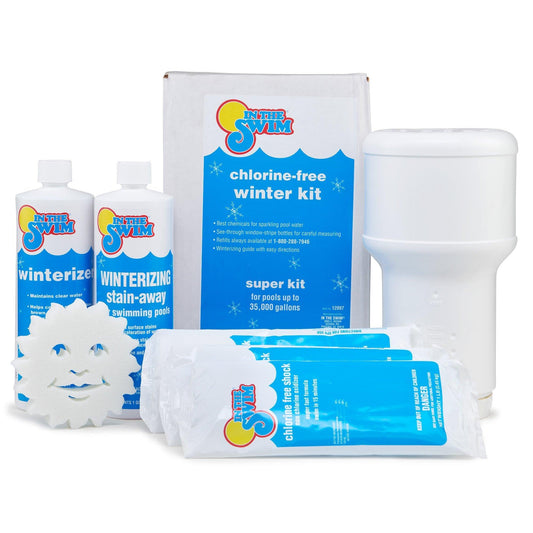 In The Swim Pool Closing Kit - Winterizing Chemicals for Above Ground and In-Ground Pools - Up to 35,000 Gallons