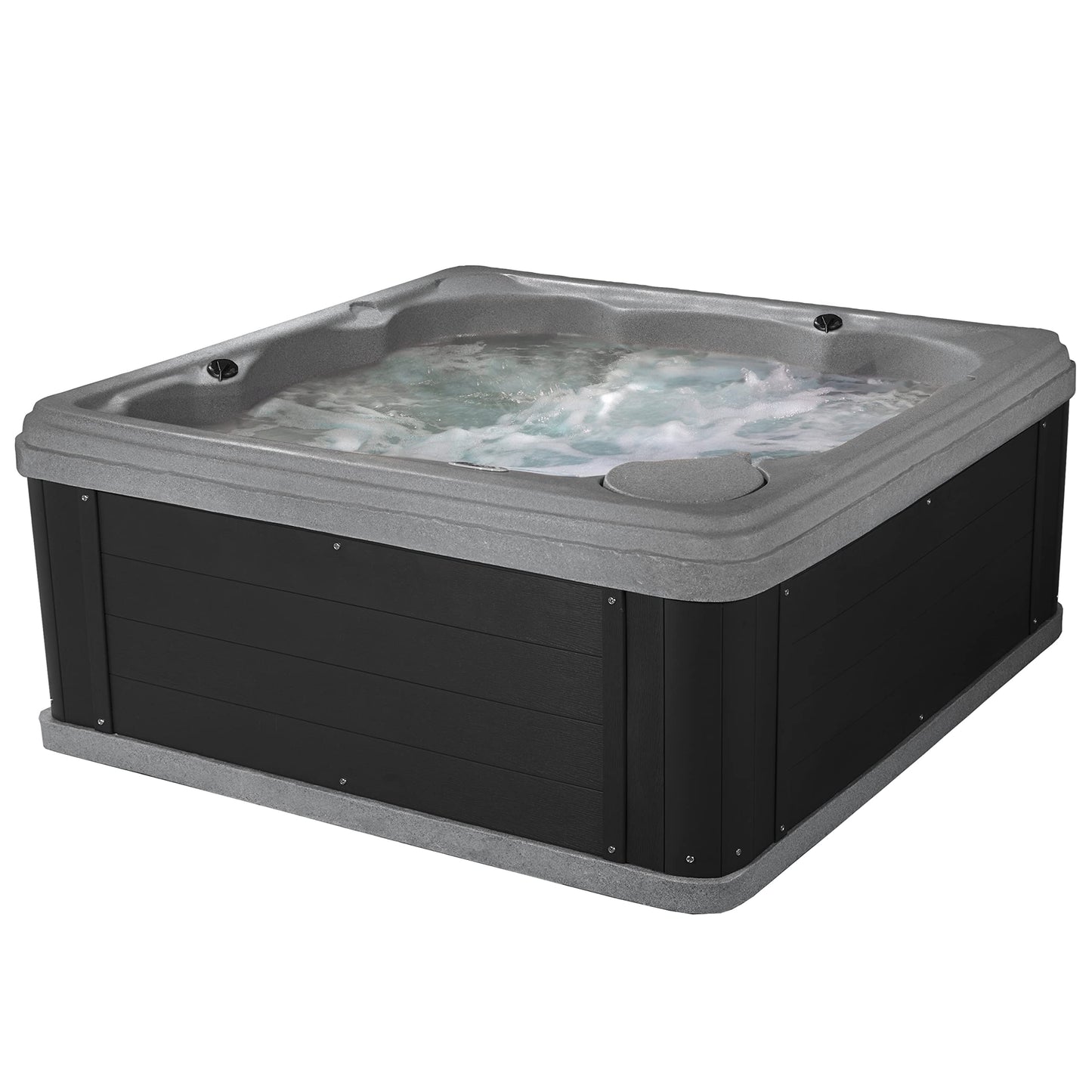 Inland 5-6 Person Indoor Outdoor Hot Tub, Plug & Play Spa, 24 Jets, LED Lighting System, Insulated Spa Cover, Made in USA, Aqualife by Strong Spas