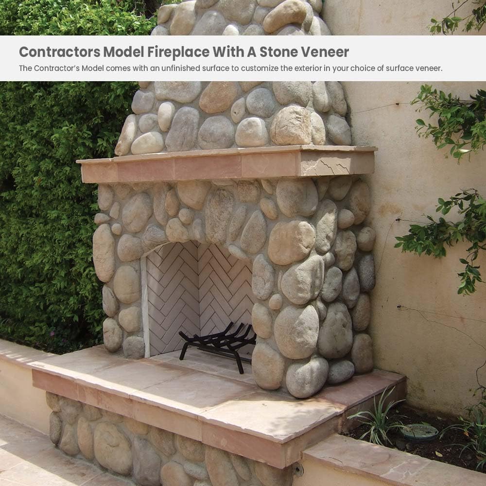 Contractor's Model with Moulding Outdoor Fireplace | American Fyre Designs (Vent Free)