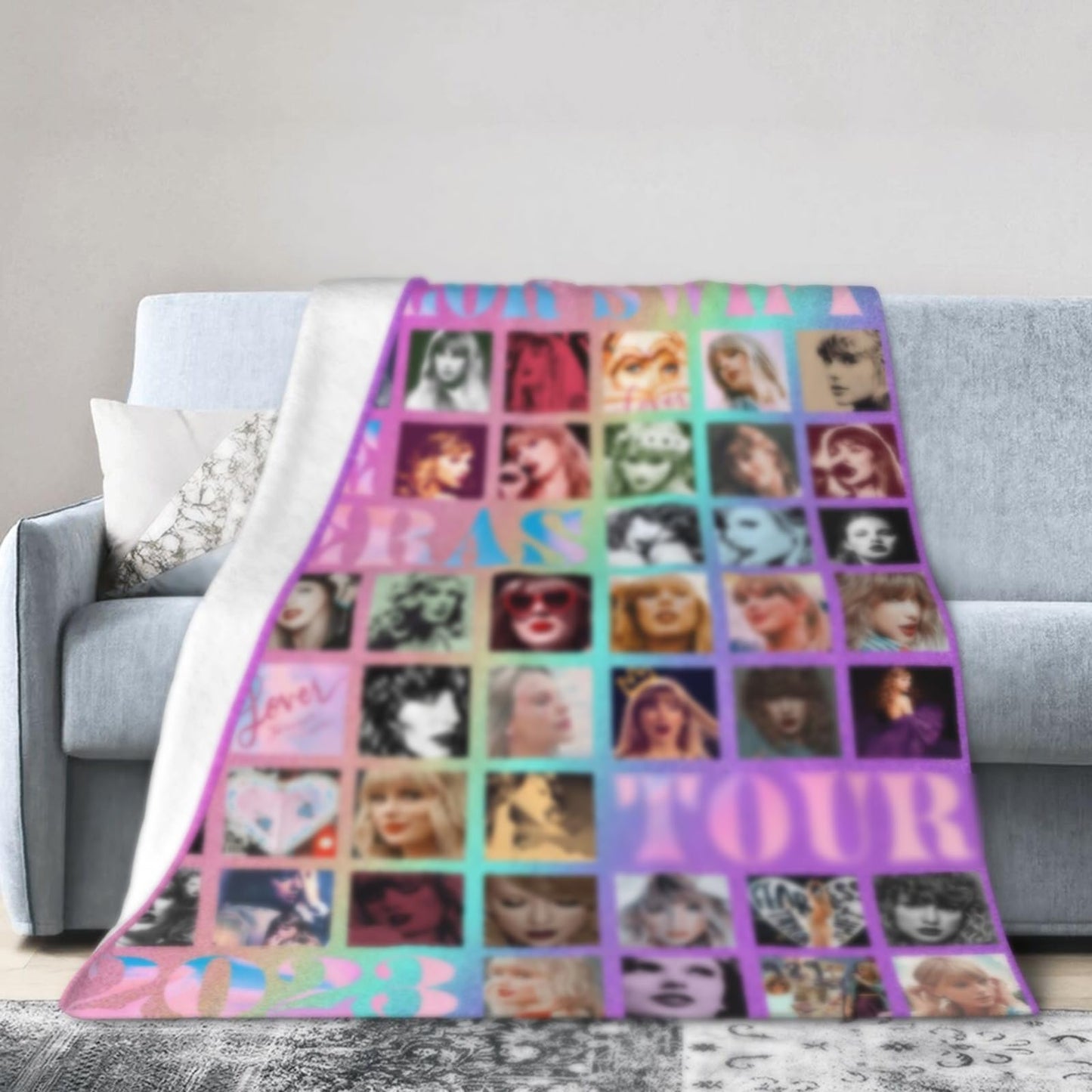 Throw Blanket 50” x 60” Music Print Fleece Throw Blanket, Soft Warm Cozy Blanket for Couch Sofa, and 2023 Music Collection Home Deco