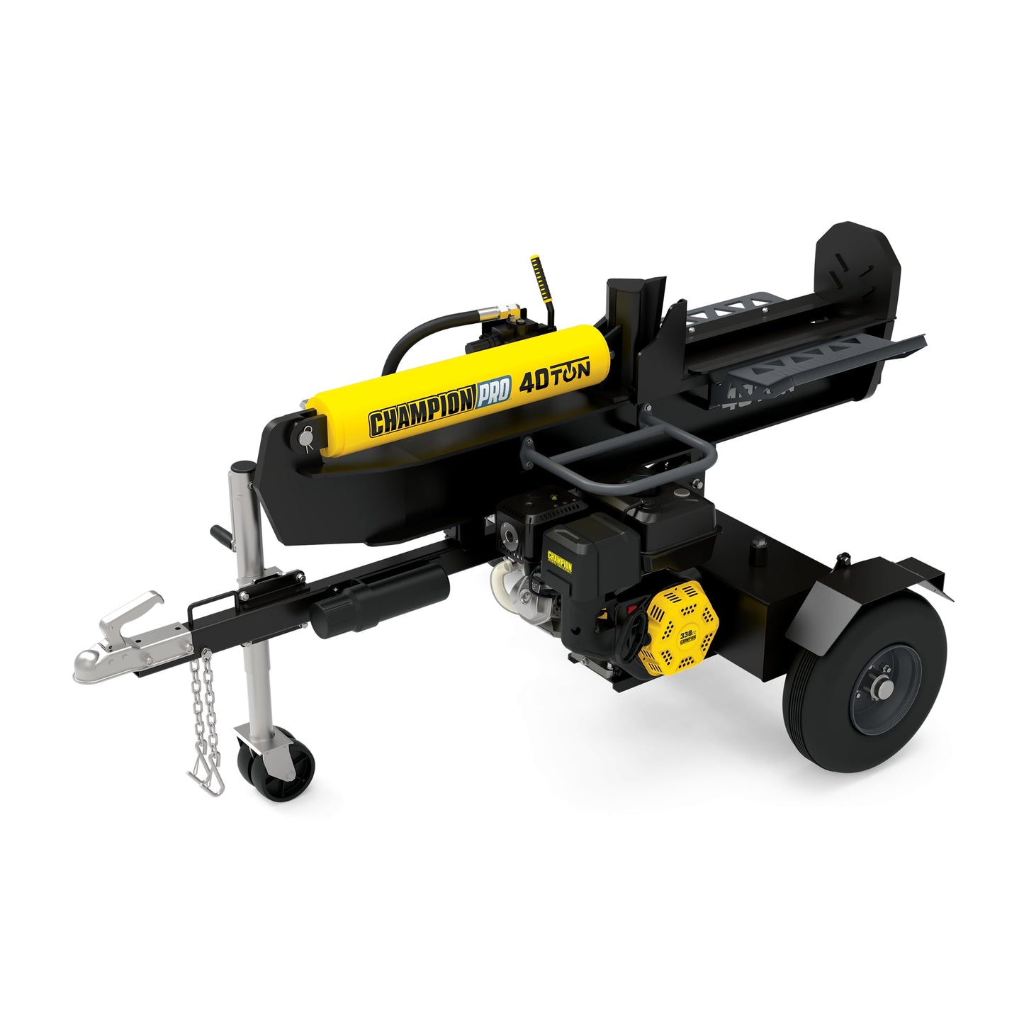 Champion Power Equipment 40-Ton PRO Grade Horizontal/Vertical Full Beam Gas Log Splitter with Auto Return