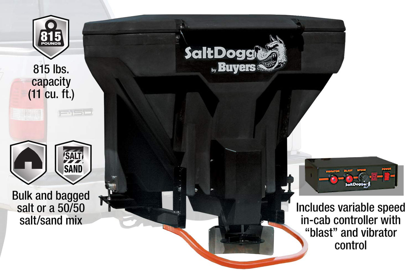 Buyers Products TGS07 SaltDogg 11 Cubic Foot Commercial Tailgate Salt Spreader