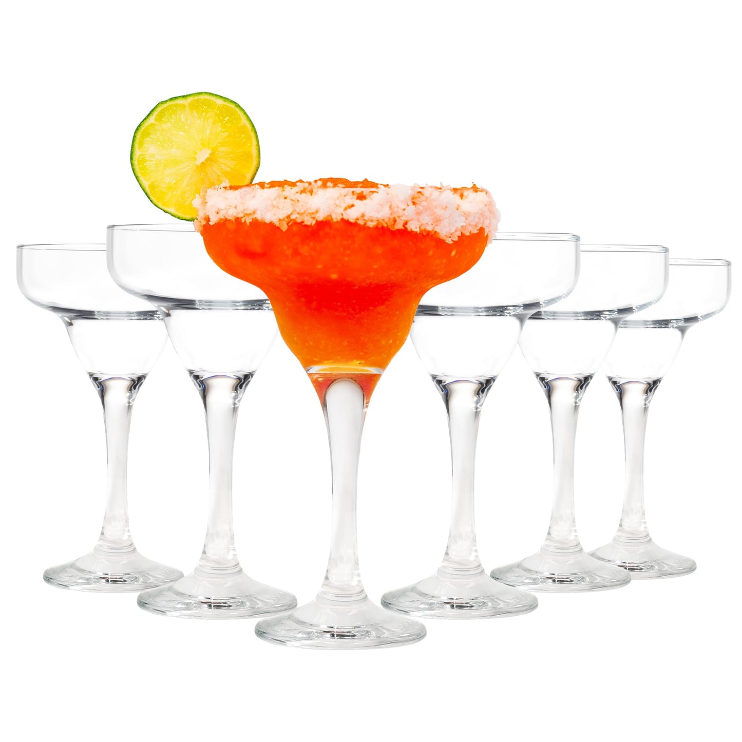 Vikko Margarita Glasses Set of 6, 10 Ounce, Crystal Clear Margarita Glass, Cosmopolitan Glassware for Margaritas, Frozen Drinks, Pina Coladas and Cocktails, Margarita Cups