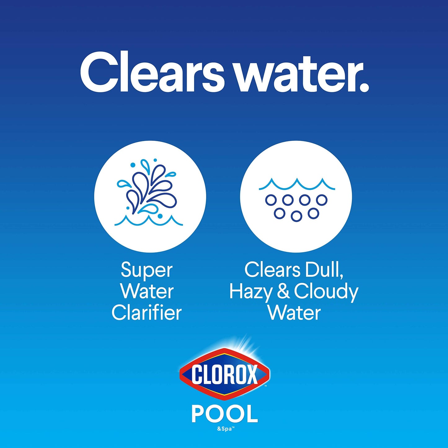 Clorox® Pool&Spa™ Swimming Pool Super Water Clarifier, Creates Crystal Clear Pool Water, 1 Quart (Pack of 1)