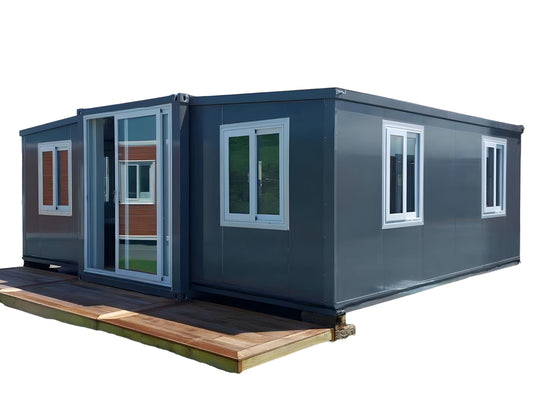 Prime Porch Modular Tiny Home for Sale, Prefab Container House 19x20ft, Portable, Ideal for Small Houses, Backyard Office, Mobile House (Black)