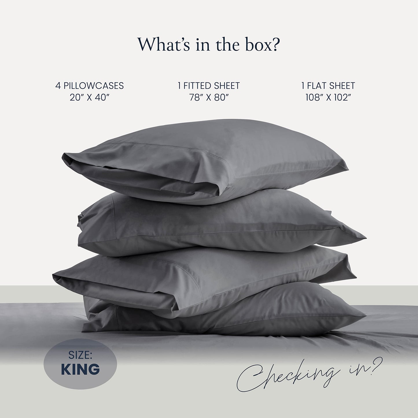 BELADOR Silky Soft King Sheet Set - 6 Piece Bed Sheets for King Size Bed, Secure-Fit Deep Pocket Sheets with Elastic, Breathable Hotel Sheets & Pillowcase Set, Wrinkle Free Oeko-Tex Sheets