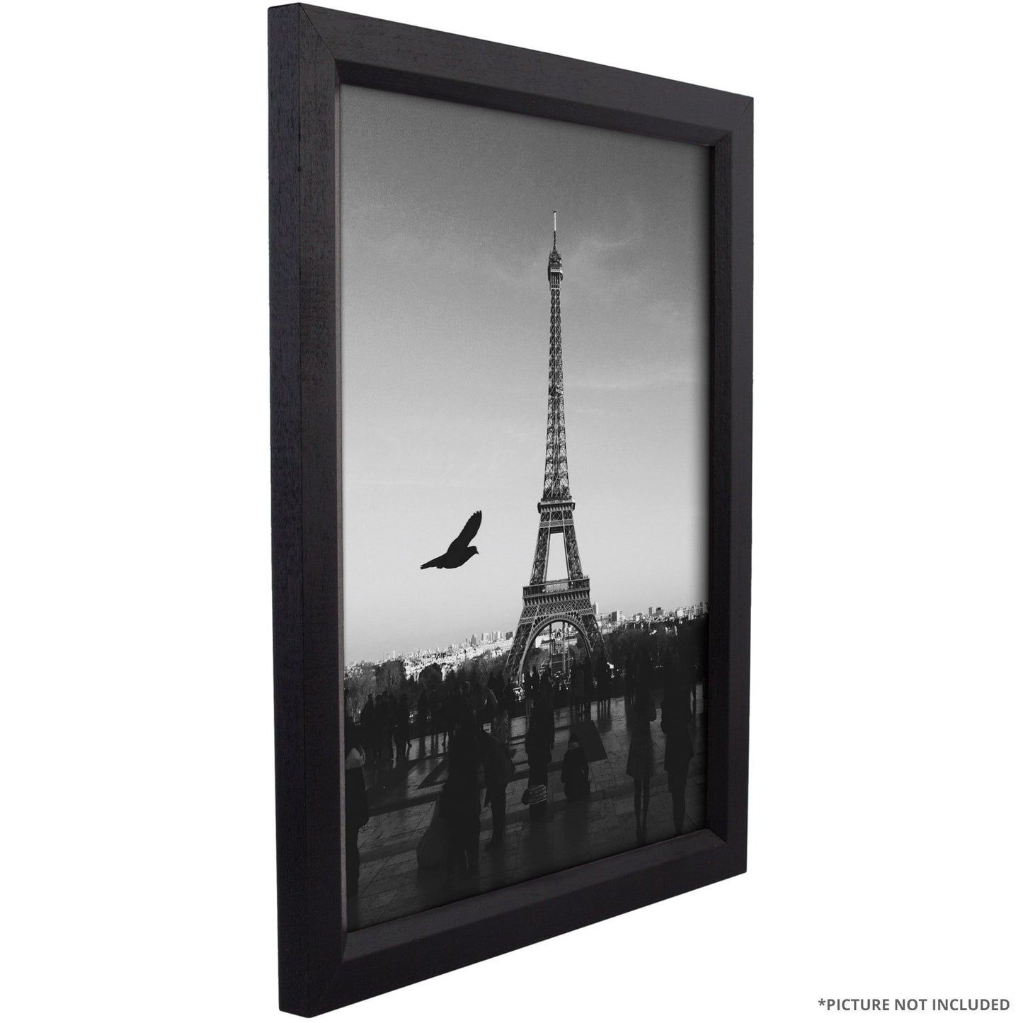 Craig Frames 7171610BK 4 by 7-Inch Picture Frame, Wood Grain Finish, .825-Inch Wide, Solid Black