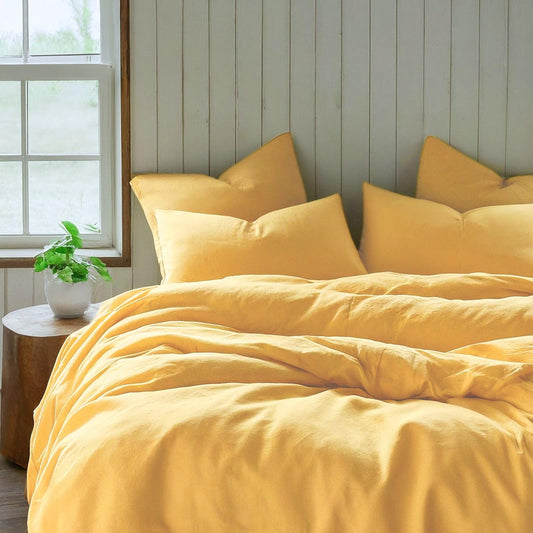 Tache 2 Piece Sunny Golden Yellow Duvet Cover Set-Twin XL