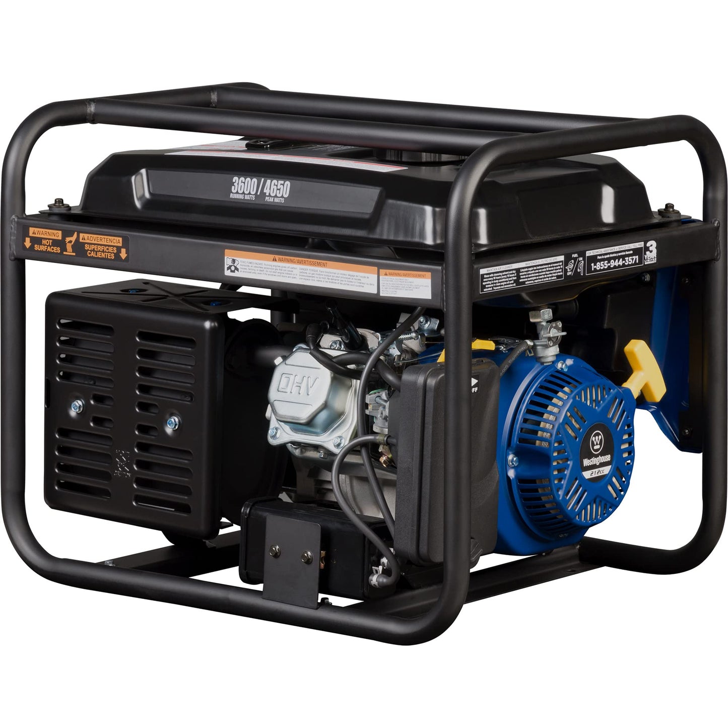 Westinghouse Outdoor Power Equipment 4650 Peak Watt Portable Generator, RV Ready 30A Outlet, Gas Powered, CO Sensor