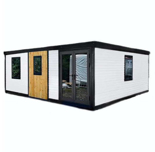 Patented Modern Eco-Friendly, Expandable Prefab House, Single-Story, Permanent House, Steel Storage, Foldable Tiny Home with Amenities, House to Live in 22 x 20 FT (Approx. 429 SQ FT / 39m2)