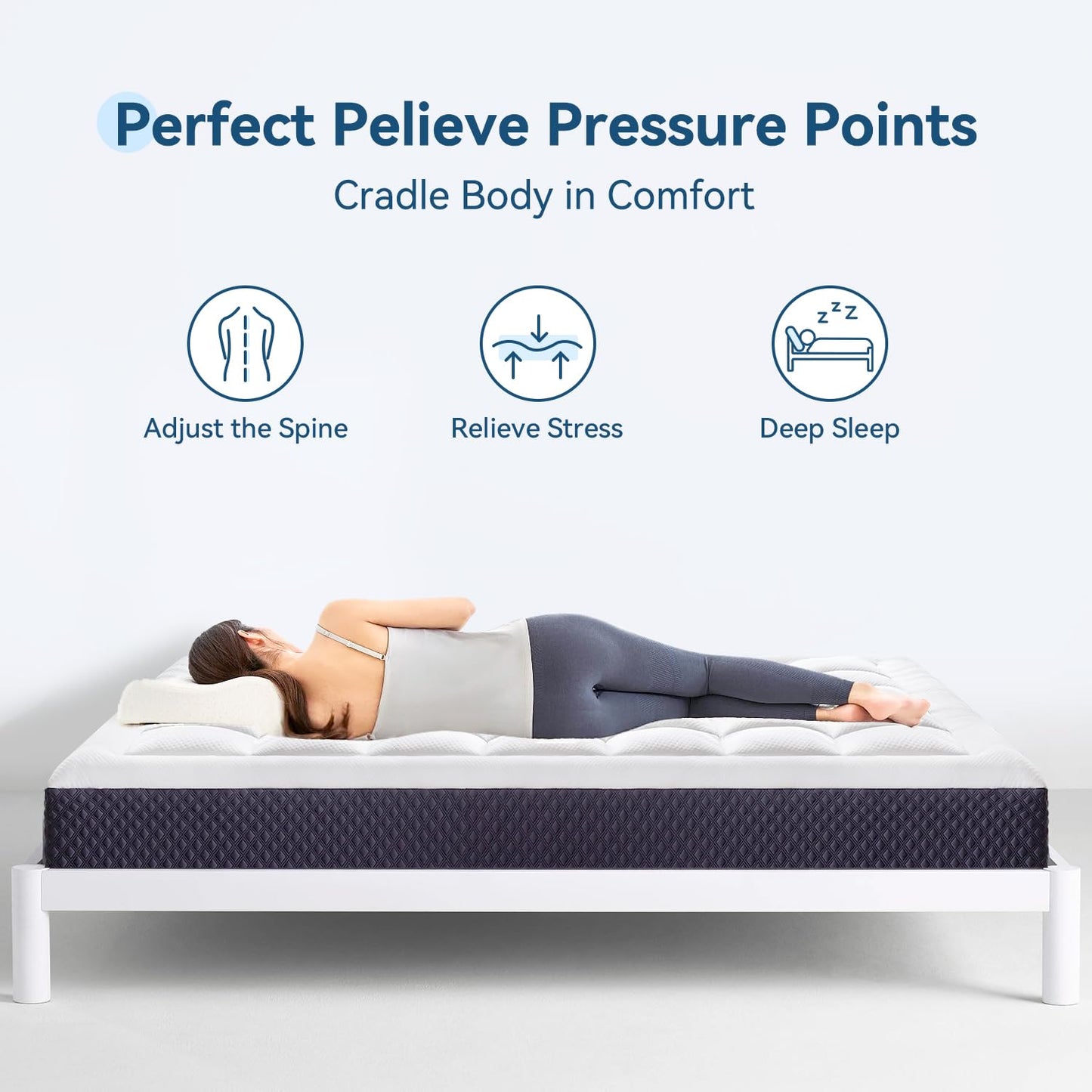 ELEMUSE Twin Mattress 5 Inch Cooling Gel Memory Foam Mattress in a Box for Kids, Plus Pillowtop for Pressure Relief, CertiPUR-US® Certified Bed in a Box for Single Bed, Fiberglass-Free