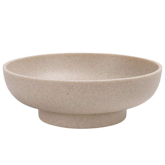 YMXYJM Large Decorative Bowl, Modern Handicraft Bowls for Home Decor, Decorative Fruit Bowl for Kitchen Counter, Stylish Key Bowl for Entry Table, Artificial Stone, Beige