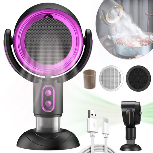 Evarisy Puffhide Purifier, Puffhide For Smoke Fan, Puffhide Smoke Eliminator, Smoke Fan for Smoking Indoors, Puff Chill Fan For Smoking, Smoke Purifier Filters (Purple-Charge)