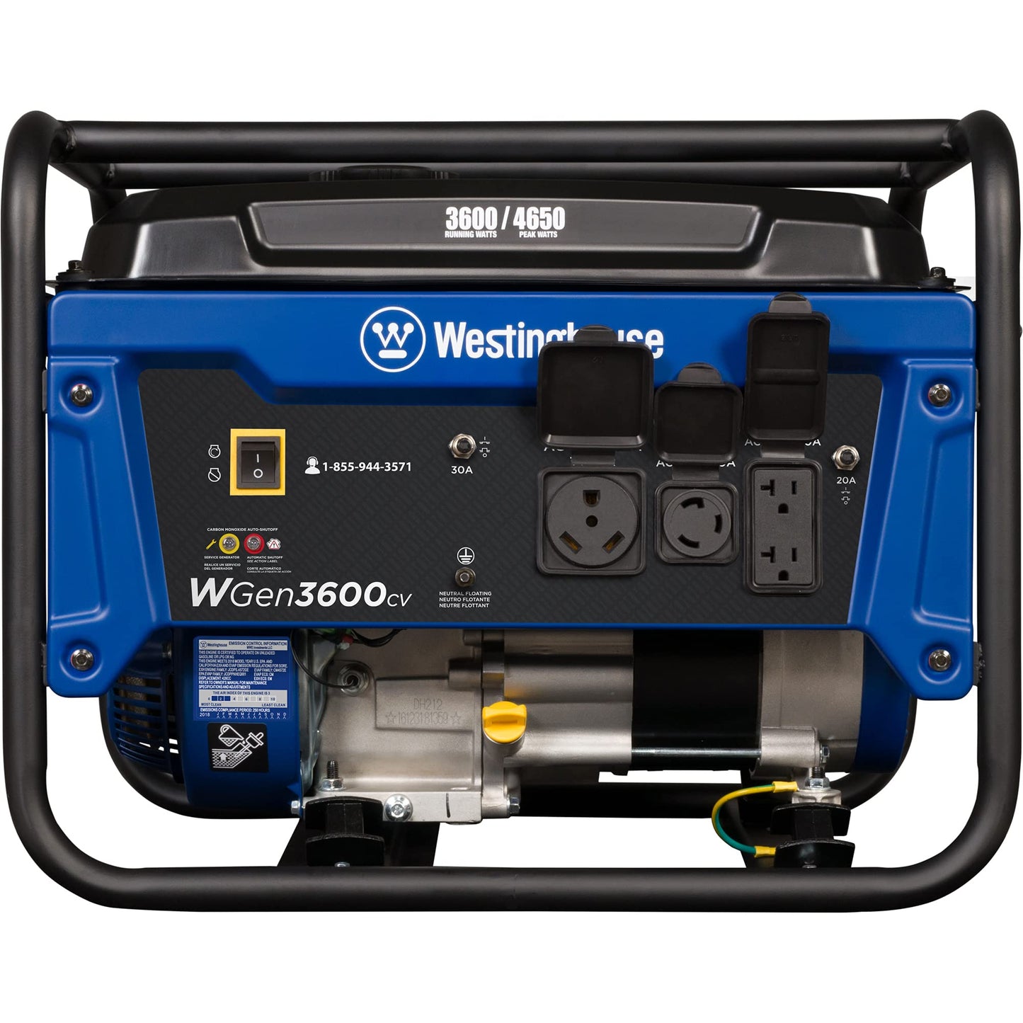 Westinghouse Outdoor Power Equipment 4650 Peak Watt Portable Generator, RV Ready 30A Outlet, Gas Powered, CO Sensor