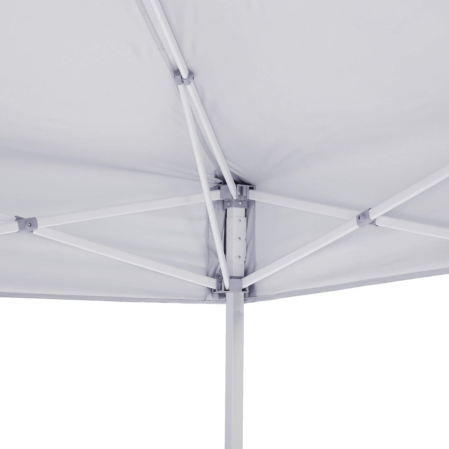 Amazon Basics Outdoor One-Push Pop Up Canopy with Wheeled Carry Bag, 10x10 ft, 8 Pegs and 4 Ropes, 4 Weighted Bags, White