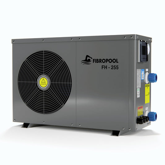 FibroPool Swimming Pool Heat Pump - FH255 55,000 BTU - for Above and In Ground Pools and Spas - High Efficiency, All Electric Heater - No Natural Gas or Propane Needed