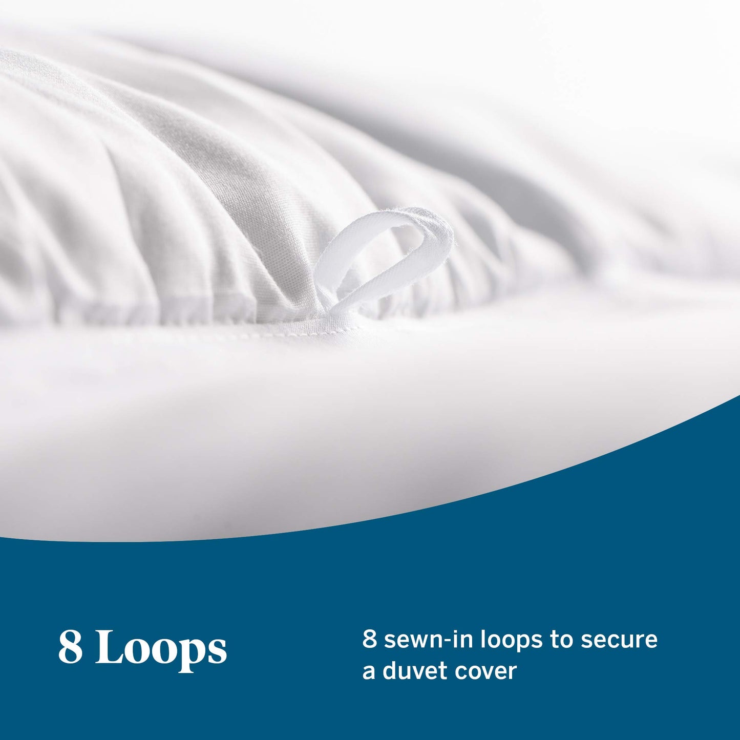LUCID All-Season Microfiber Comforter – Down Alternative – Hypoallergenic – Box Stitched – 8 Duvet Loops - 300 GSM, White, California King