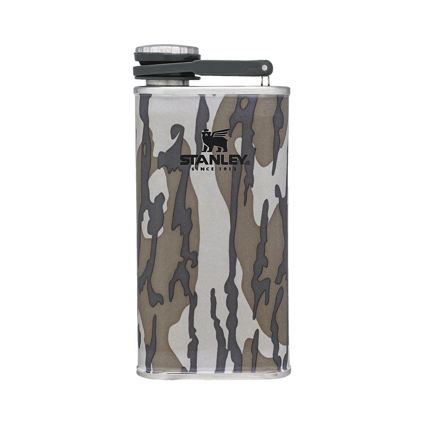 Stanley x Mossy Oak® Classic Flask 8oz with Never-Lose Cap, Wide Mouth Stainless Steel Hip Flask for Easy Filling & Pouring, Insulated BPA-Free Leak-Proof Flask