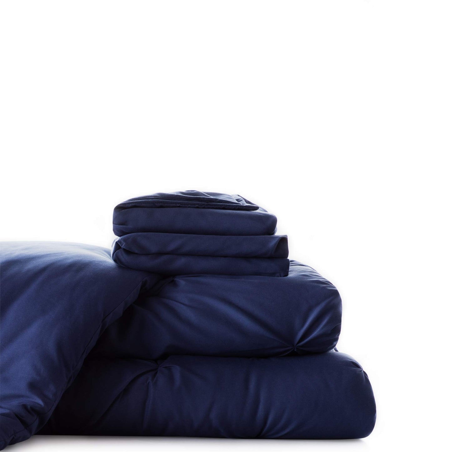 Linenspa All Season Hypoallergenic Down Alternative Microfiber Comforter, Twin XL, Dark Blue, Twin XL Size, Dorm Room Essentials