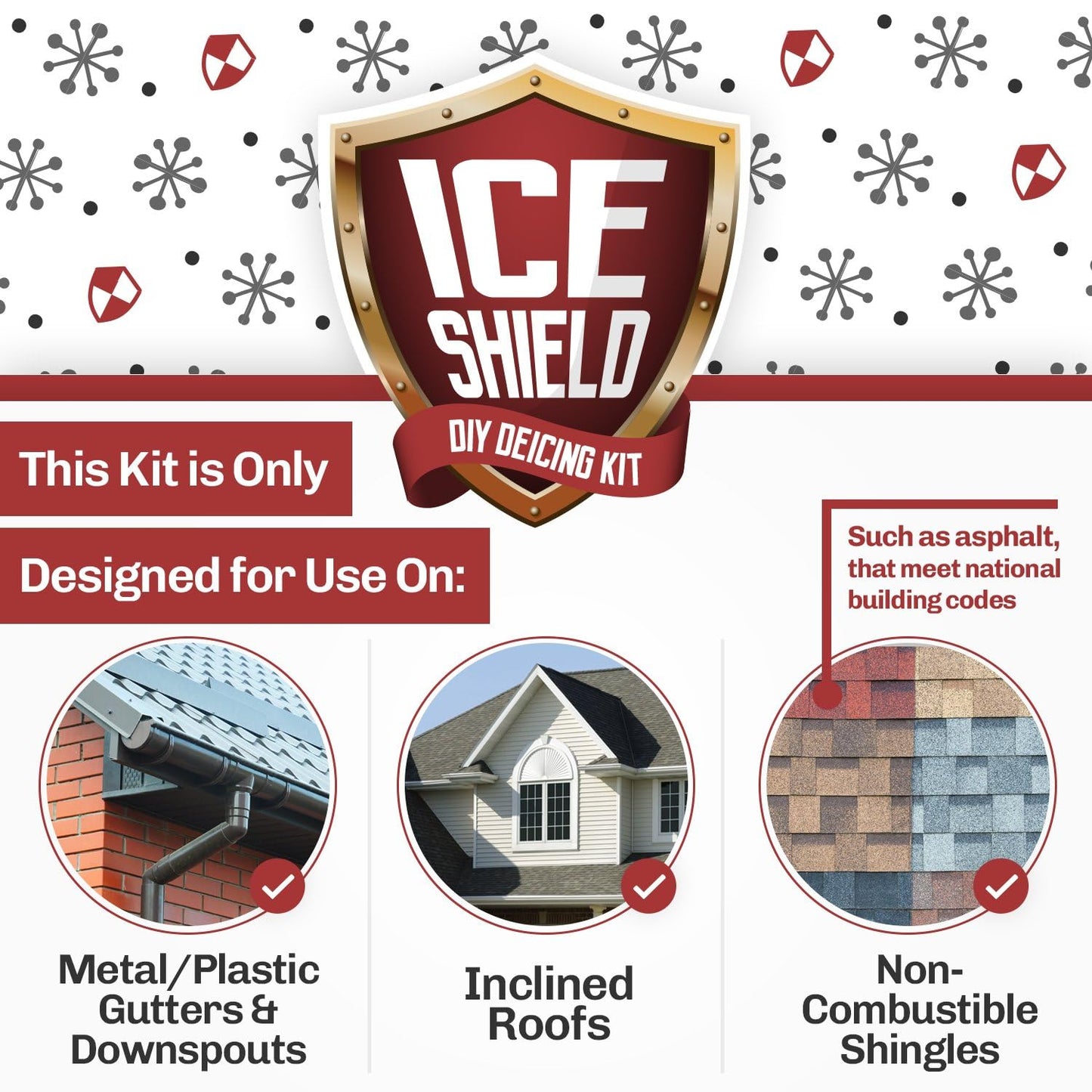 WarmlyYours Ice Shield Roof & Gutter Deicing Cable Kit, Protect from Ice and Snow Damage (100 ft)