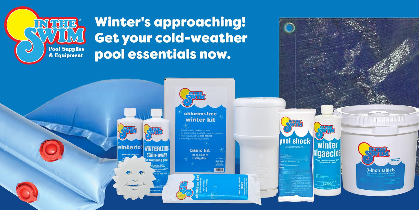 In The Swim Pool Closing Kit - Winterizing Chemicals for Above Ground and In-Ground Pools - Up to 15,000 Gallons