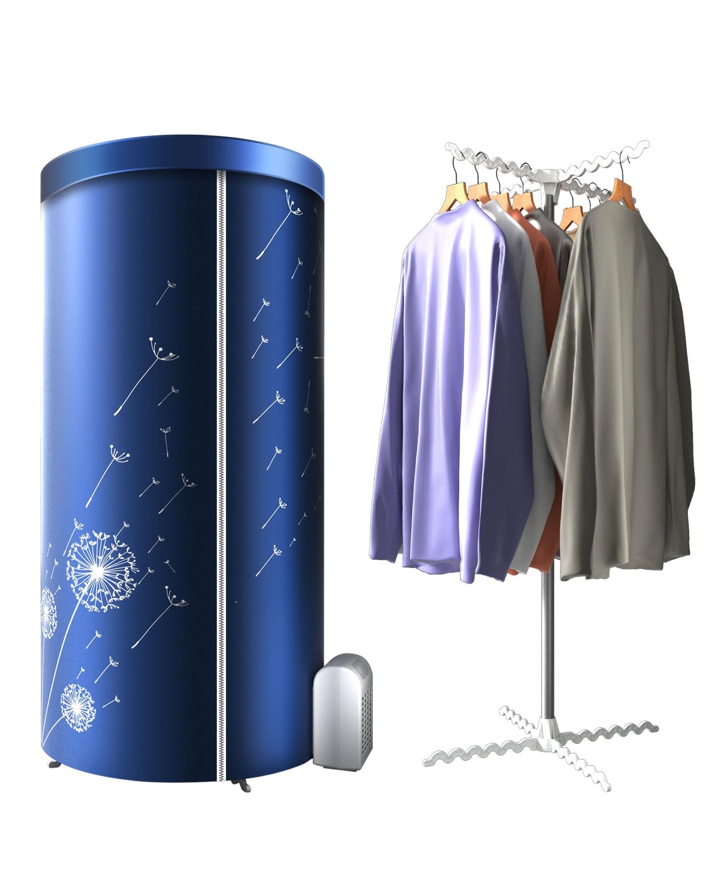 KASYDoFF Portable Dryer, 46Inch -1000W Portable Clothes Dryer, Travel Portable Dryer Machine for Clothes with Timer, Mini Dryer for Apartment, Home, RVs