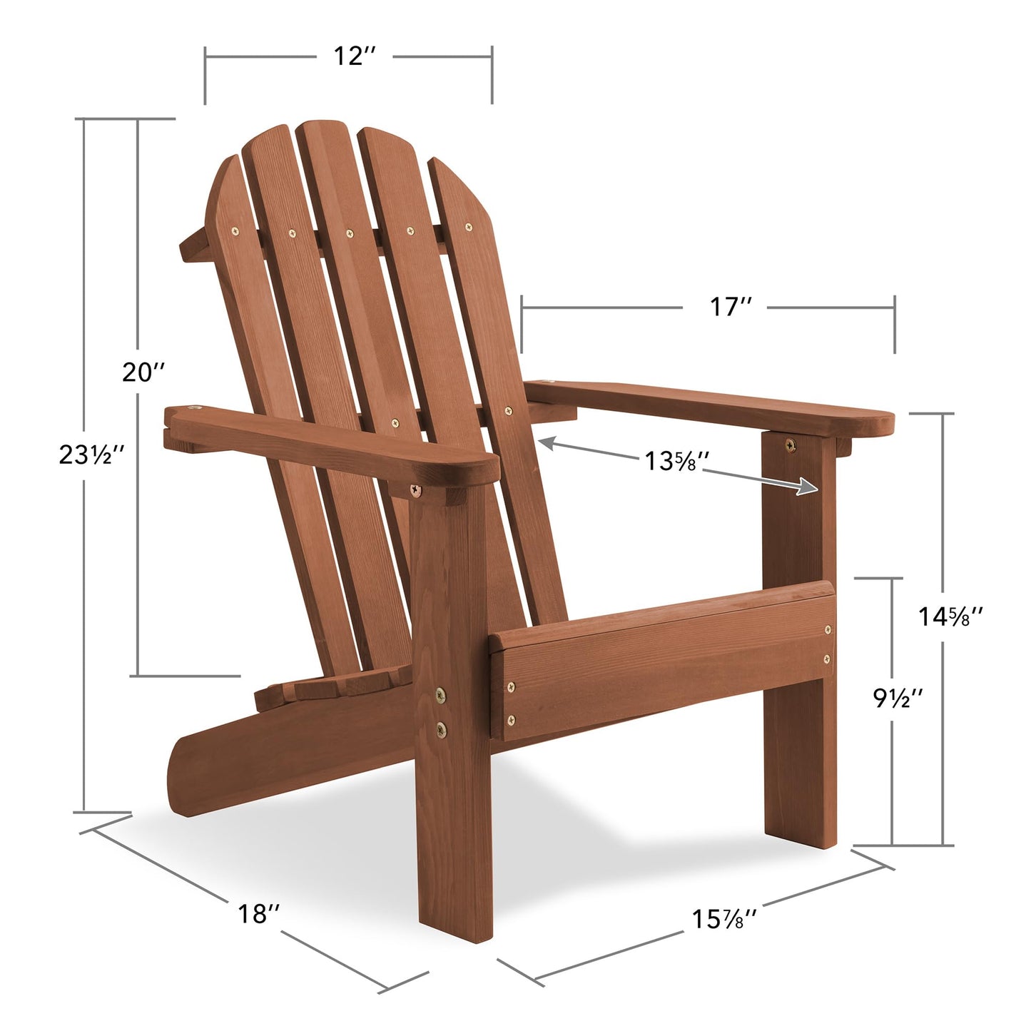 Casafield Children's Adirondack Chairs, Set of 4 Cedar Wood Outdoor Kid's Chairs for Patio, Deck, Lawn and Garden, Partially Pre-Assembled - Espresso